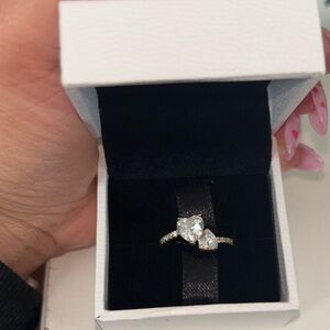 Pandora Gold and Silver Heart Ring